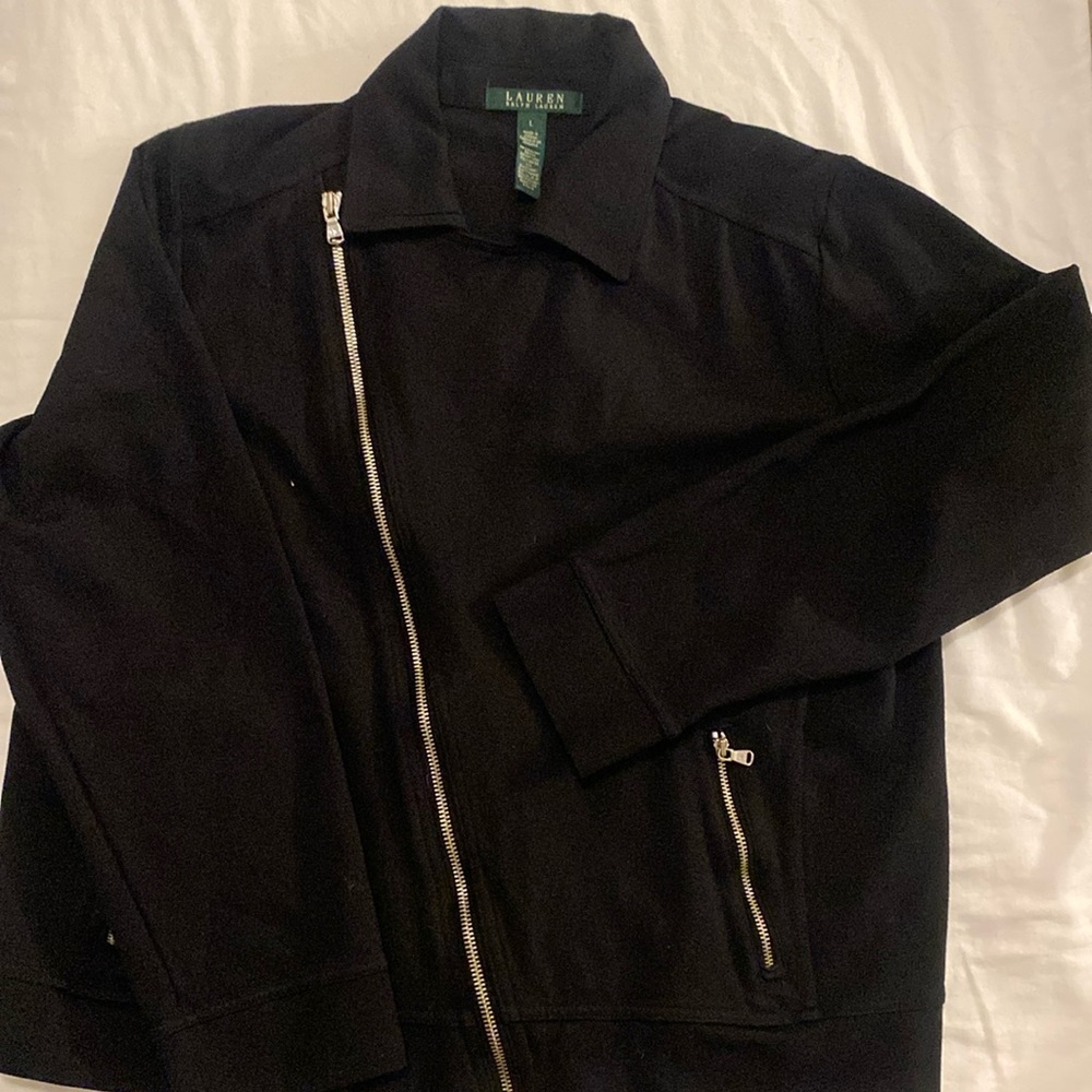 Lauren Ralph Lauren Black Zip Up Sweatshirt